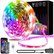 10m Bluetooth Led Strip 5050 Rgb Led Strip Bedroom Multicolor Flexible Light Strip, Controlled By Smartphone App, Synchronize With Music Rhythm/timer