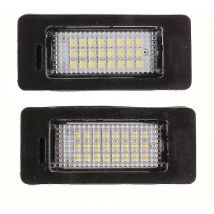 2 Pcs/set Car Trunk Led License Plate Lights 24 Leds Lamp For Bmw E39 E60 E90 x - Crea