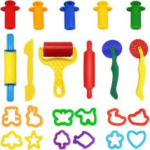 23pcs Kneading Tool Plasticine Tools Dough Accessories Cookie Cutters Kitchen Toys - Crea