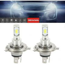 2x H4 Led Headlight Bulbs Conversion Kit Hi-lo Beam 7000lm 6000k Super Bright - Crea