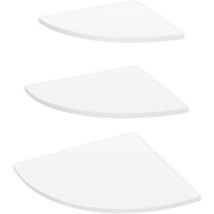 3pcs Corner Wall Shelf White 3 Tier Floating Corner Shelf Wall Shelf - Crea
