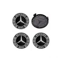 4 Pieces Center Caps Compatible With Mercedes Benz 75mm Center Wheel Cover Abs Car Accessories - Crea