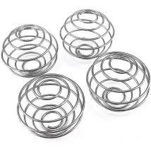 4pcs Stainless Steel Spring Ball Mixing Wire Whisk Ball For Shaker Cup Bottle Mixer - Crea