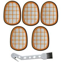 5 Pcs Filters For Philips Speedpro Max Fc6812 / 01 Vacuum Cleaner - Crea
