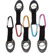 6 Pieces Bottle Holder Clips Silicone Carabiner Drink Buckle Drink Holder Bottle Holder Key Chain For Outdoor Running Hiking Gym Jogging (random