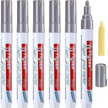6 Tile Grout Pen Wall Grout Restorer Repair Marker Grout Filler Pen For Bathroom Floor Wall Tile Restoration (light Grey) - Crea