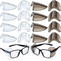 8 paires de lunettes de sécurité Protection latérale Slip Clear Flexible Slip Shield - Crea
