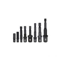 8 Piece Drill Socket Adapter Set, Hex Shank Impact Driver Socket Adapter, Socket To Bit Adapter 1/4' 3/8' 1/2' Impact Driver Adapter - Crea