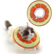 Adjustable Cat Recovery Collar,cat Cone Collar Soft,cat Donut Pillow,cute Orange - Crea