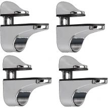 Adjustable Glass Shelf Bracket, 4 Pcs Glass Shelf Bracket, Wall Mounted Glass Clamp, Glass Shelf Bracket, For Glass Shelf - Crea