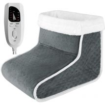 Chauffe-pieds chauffant, coussin chauffant pour les pieds, 6 réglages de température, réglage du niveau de minuterie, chauffe-pieds chauffant à