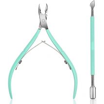Cuticle Nipper With Cuticle Pusher - Green - Crea