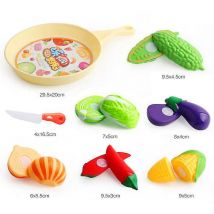 Cutting Fruit Vegetable Food Pretend Play Children Kid Educational Toy - Crea