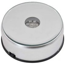 Display Turntable For Crystals Glass Art,led Colored Rotating Crystal Display Stand With Usb Cable - Crea