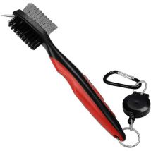 Golf Club Brush And Groove Cleaner-with Ring Clamp (black) - Crea