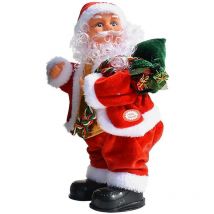 CREA Hip-shaking Electric Christmas Music Old Man Christmas Decorations Gift Ornament Santa Christmas Toy Gift