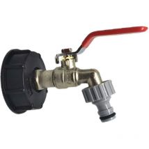 Ibc Faucet Tank Adapter Brass Tote Tank Faucet Food Grade Drain Adapter 1/2 - Crea