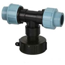 CREA Ibc Tank Water Pipe Connector Garden Lawn Hose Adapter Home Tap Fitting Tool-size:25mm Tee Adapter
