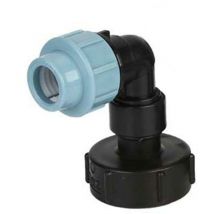 Ibc Tank Water Pipe Connector Garden Lawn Hose Adapter Home Tap Fitting Tool(25mm Elbow Adapter) - Crea