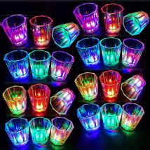 Light Up Shot Glasses Set Of 24 Party Favors Adults Shot Cups For Party Led Flash Drinking Glasses Glow In The Dark - Crea