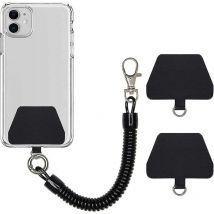 Phone Lanyard, Universal Theftproof Anti-lost Elastic Tether Wrist Strap With Patch Compatible With Most Smartphones(1pcs,blackphone Not Include) Th