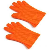 CREA Premium Silicone Heat-resistant Oven Gloves Five Finger Silicone Oven Gloves Heat Gloves