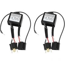 Reverse Polarity Negative Switch Harness - Reverse 2pcs Led Converter Adapter For H4 - Crea