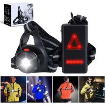 Running Light - Usb Rechargeable Running Light 500 Lumens Ipx6 Waterproof Running Chest Light 3 Modes And 90 Adjustable Angle Led Running Chest Light