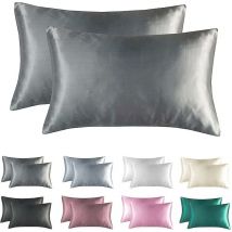 Satin Pillow Case Standard Size Set Of 2 Soft And Silky Anti-wrinkle - Crea