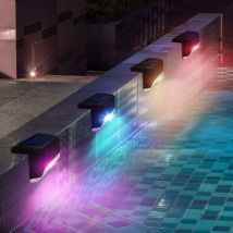 CREA Solar Pool Side Lights 4-pack ,swimming Pool Accessories Night
