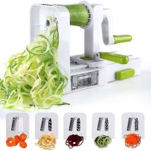 Spiralizer 4 lames Légumes Spiralizer Pliable Spirale Trancheuse Courgettes Nouilles Végétariennes Pâtes Spaghetti Maker - Crea