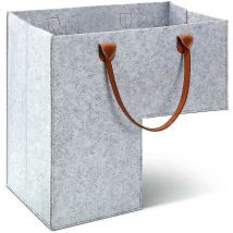 Stair Basket With Handles For 16 Inch Carpeted Stairs Basket Gray - Crea