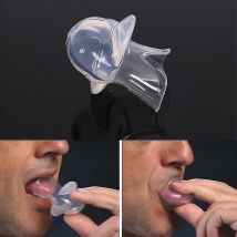 Suxm Silicone Anti Snore Tongue Retaining Device With Case Stop Snoring Breathing Sleep Aid Tool2pcs-transparent - Crea