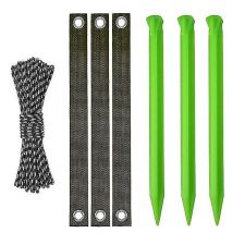 Th Tree Straightening Kit Tree Stake Kit With Strap Strong Rope And Stakes - Tree Stake Kit With 3 Tree Straps, 3 Tree Stakes, 1 Rope, Tree Stakes