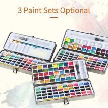 Watercolor Paint Set 50 Colors Professional Art Supplies With Flat Brush Watercolor Brush Pen For Artists Beginners Students Adults Drawing Painting