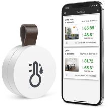 Crea - Wireless Thermometer Hygrometer, Oria Mini Bluetooth 5.0 Humidity Temperature Sensor With Data Export And Alerts