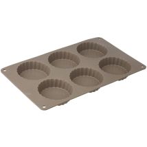 Crealys 513007 - Stampo 6 Tortine In Silicone Candy, 29 X 17 X 2 Cm, Colore: Grigio