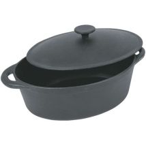 Tradifonte, Casseruola Ovale Per Arrosto, 9 Ltri, Nero (schwarz)