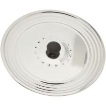 Easy Golden 512700 Coperchio anti schizzi, acciaio inossidabile, 32 x 3 cm (compatibile per ø 28-30-32 cm) - Crealys