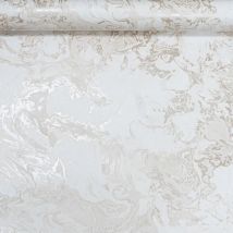 Muriva - Cream Marble Metallic Wallpaper Ripple Liquid Swirl Effect Gold Shimmer Smooth