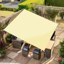 Green Bay - Cream Outdoor Shade Sail Patio Suncreen Awning Garden Sun Canopy 98% uv Block Square 2x2m