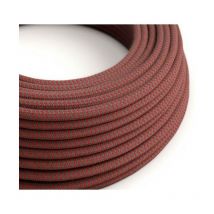 Creative-cables Italia - Creative-cables câble textile au mètre en coton rouge feu et gris rz28 2x0.75mm -xz2rz28