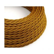 Creative-cables seideneffekt gold glänzendes textilkabel pro meter tm05 2x0.75mm - xz2tm05