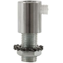 Creative-cables Italia - Serre-câble Cylindrique En Métal Avec Tige, Écrou Et Rondelle - 2 Pièces Chromé