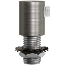 Creative-cables Serre-câble Cylindrique - (2 Pièces, Titane Satiné, Ø 1,3 Cm) - En Métal - Complet Avec Tige, Écrou Et Rondelle