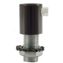 Serre-câble cylindrique en métal avec tige, écrou et rondelle - 2 pièces Perle noire
