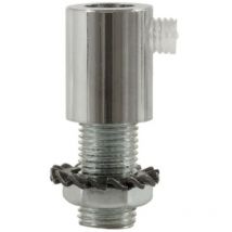 Creative-cables Italia - Serre-câble cylindrique en métal avec tige, écrou et rondelle - 2 pièces Chromé