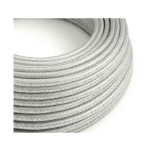 Creative-cables textilkabel pro meter glitzernd silber rl02 2x075mm - xz2rl02