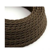 Creative-cables textilkabel pro meter in leinen braun melange tn04 2x0.75mm - xz2tn04