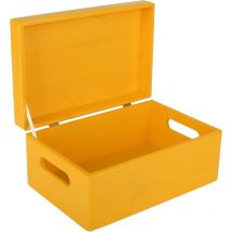 Holz Aufbewahrungsbox mit Griffen 30 x 20 x 14 cm – Kiefernholz – Ideal für Dokumente, Schmuck, Geschenke – Hergestellt in der EU
